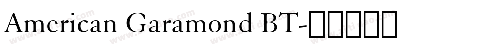 American Garamond BT字体转换